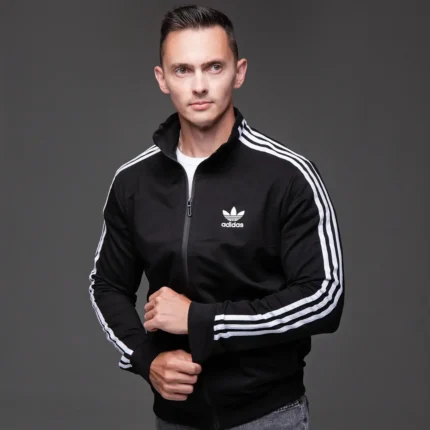 Спортивні кофти Кофта олімпійка Adidas (чорна) Орхідея
