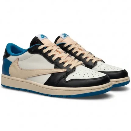 Nike Кросівки Nike Air Jordan x Travis Scott (біло-чорно-сині) Орхідея