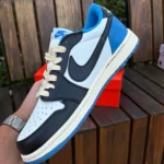 Nike Кросівки Nike Air Jordan x Travis Scott (біло-чорно-сині) Орхідея