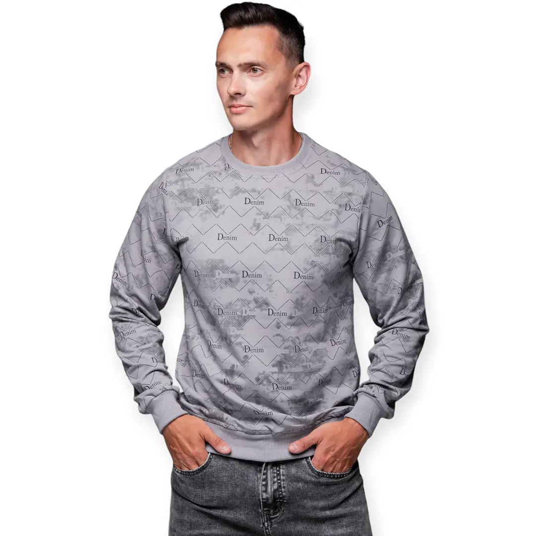 Чоловічі футболки та лонгсліви Світшот чоловічий Denim (сірий) Орхідея Чоловічі футболки та лонгсліви Світшот чоловічий Denim (сірий) Орхідея