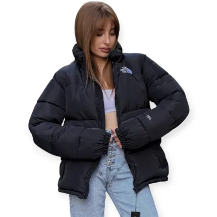 Жіночі зимові куртки Жіночий пуховик The North Face 700 (чорний) Орхідея