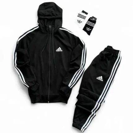 Спортивні костюми Спортивний костюм Adidas з капюшоном (чорний) Орхідея