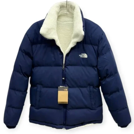 Зимові куртки Чоловічий двосторонній пуховик The North Face (синій) Орхідея