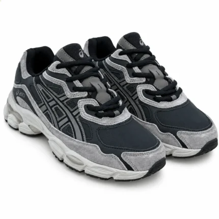 Asics Кросівки Asics Gel NYC, сірі з чорним (замша + шкіра) Орхідея