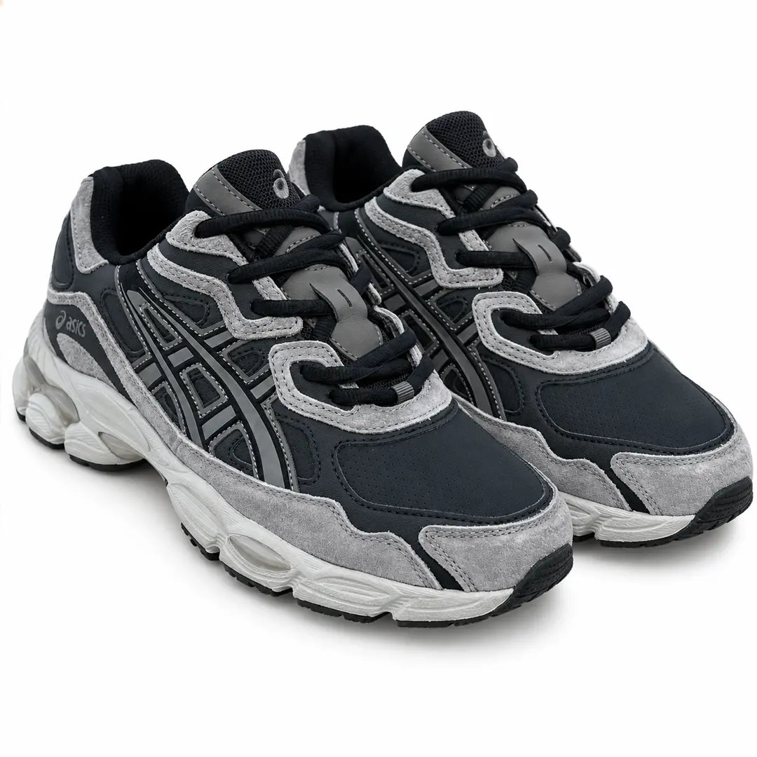 Asics Кросівки Asics Gel NYC, сірі з чорним (замша + шкіра) Орхідея Asics Кросівки Asics Gel NYC, сірі з чорним (замша + шкіра) Орхідея