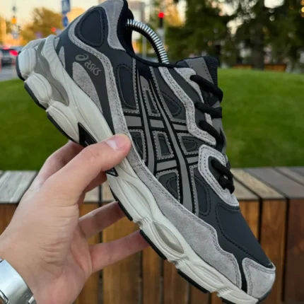 Asics Кросівки Asics Gel NYC, сірі з чорним (замша + шкіра) Орхідея