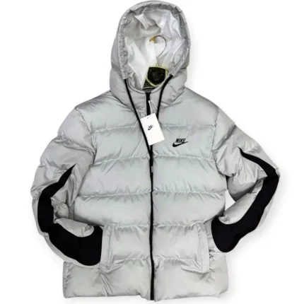 Жіночі зимові куртки Пуховик Nike Down-Fill Windrunner (grey/black) Орхідея