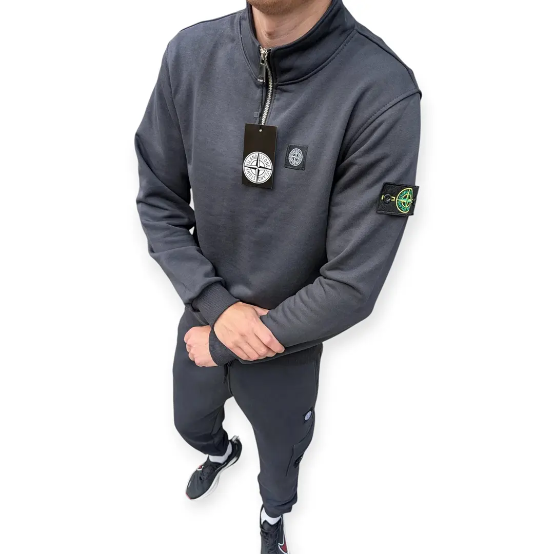 Утеплені спортивні костюми Спортивний костюм Stone Island сірий (тринитка) Орхідея Утеплені спортивні костюми Спортивний костюм Stone Island сірий (тринитка) Орхідея