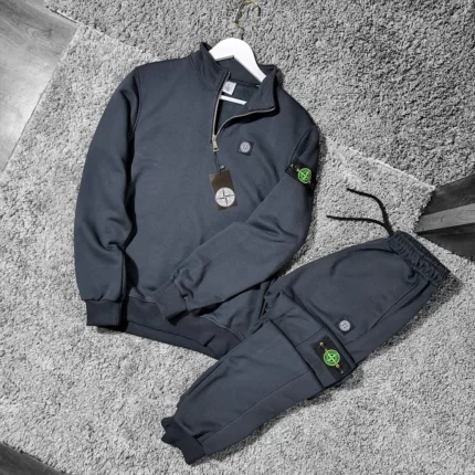 Утеплені спортивні костюми Спортивний костюм Stone Island сірий (тринитка) Орхідея