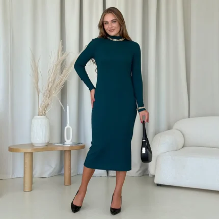 Сукні Сукня-гольф в рубчик Merlini Молла (зелена) Орхідея