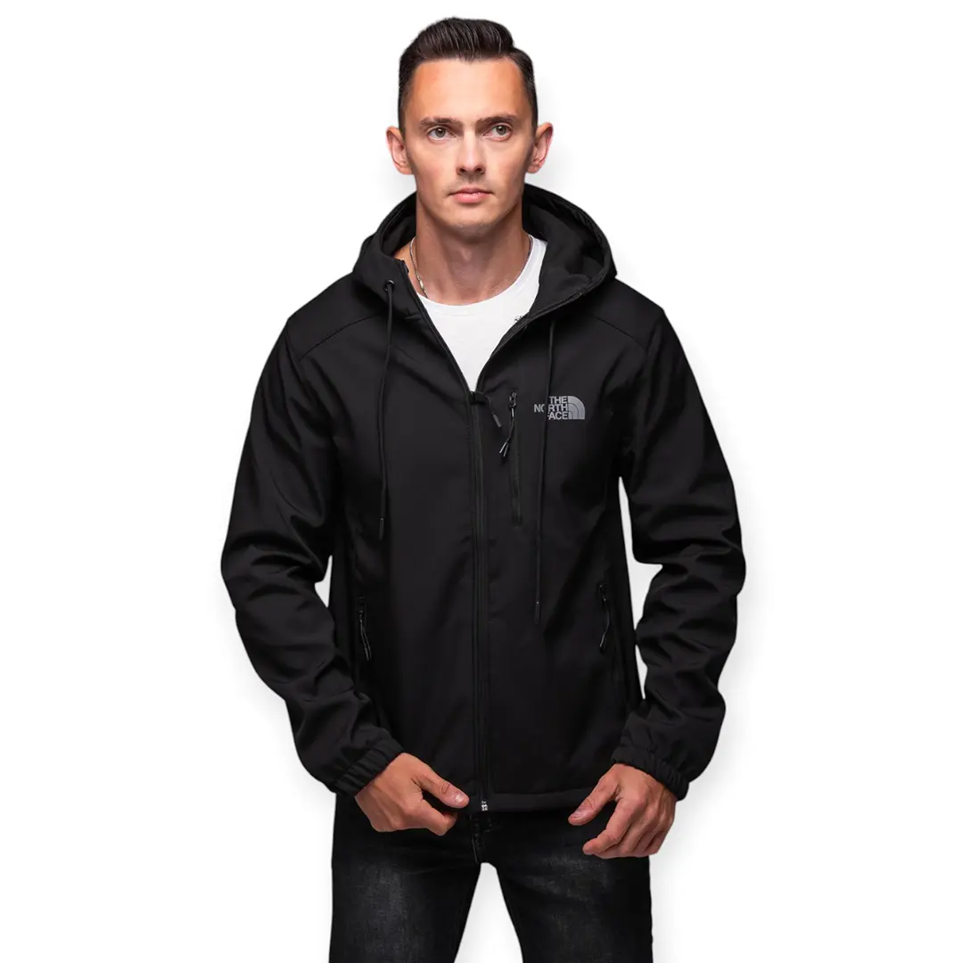 Чоловічі демісезонні куртки Чоловіча куртка Softshell на флісі The North Face (чорна) Орхідея Чоловічі демісезонні куртки Чоловіча куртка Softshell на флісі The North Face (чорна) Орхідея